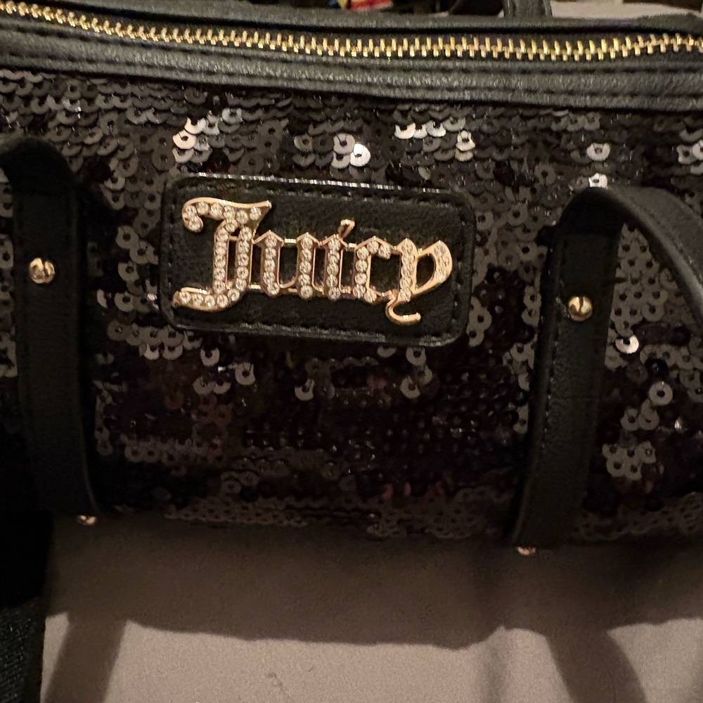 Juicy Couture Black Sequin Shoulder Bag